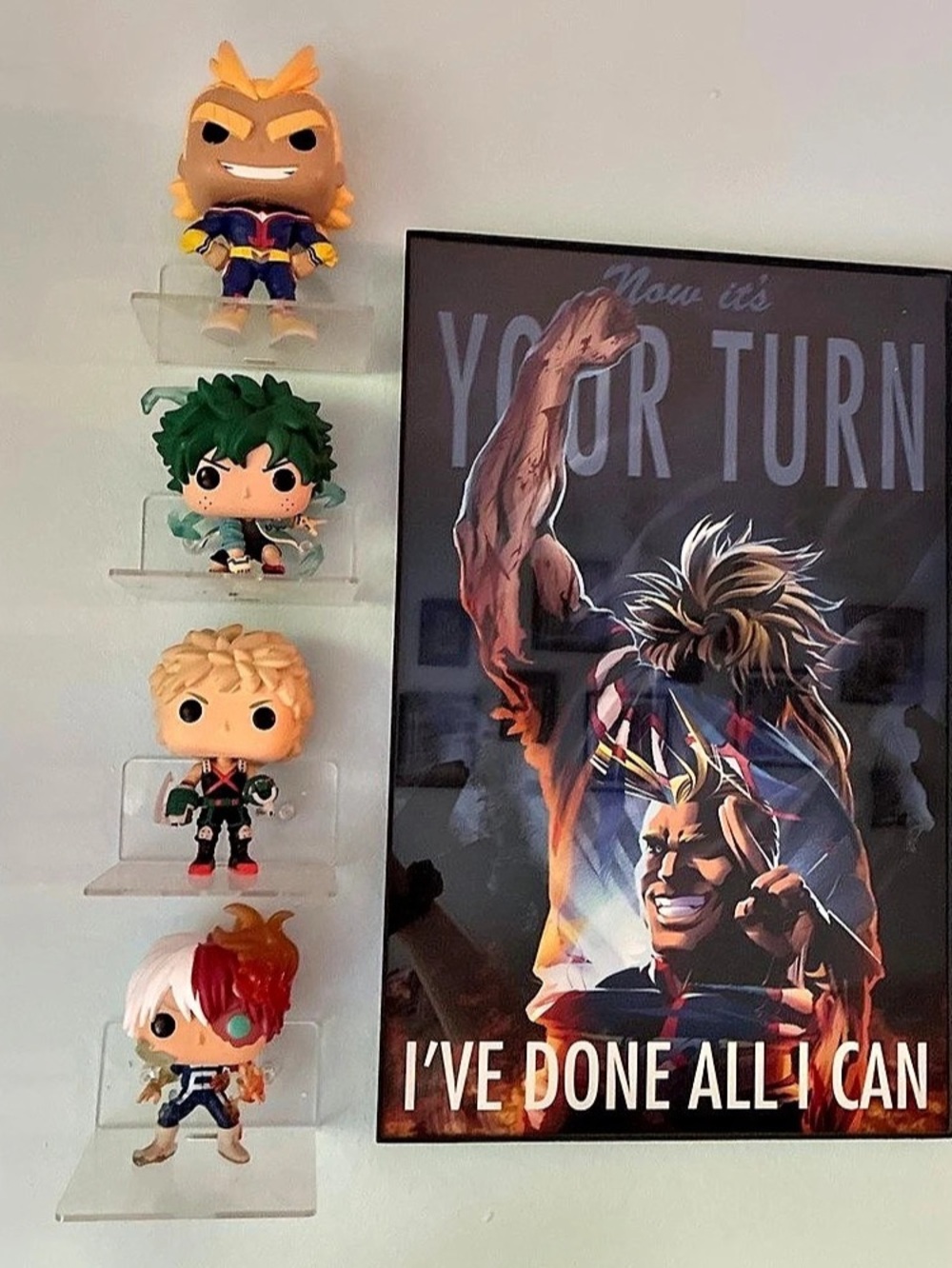 My hero academia lot: Funko pops and poster